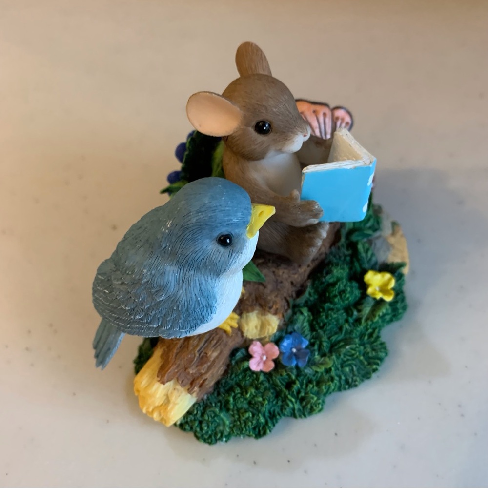Fitz & Floyd Charming Tails Resin Figurine Sharing Good Times With Friends” - Picture 6 of 9
